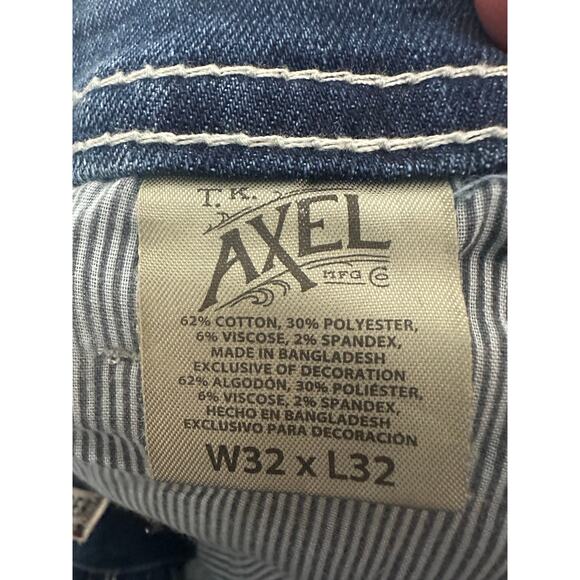 Axel men’s jeans slim boot cut light wash distressed casual denim western - Picture 7 of 16